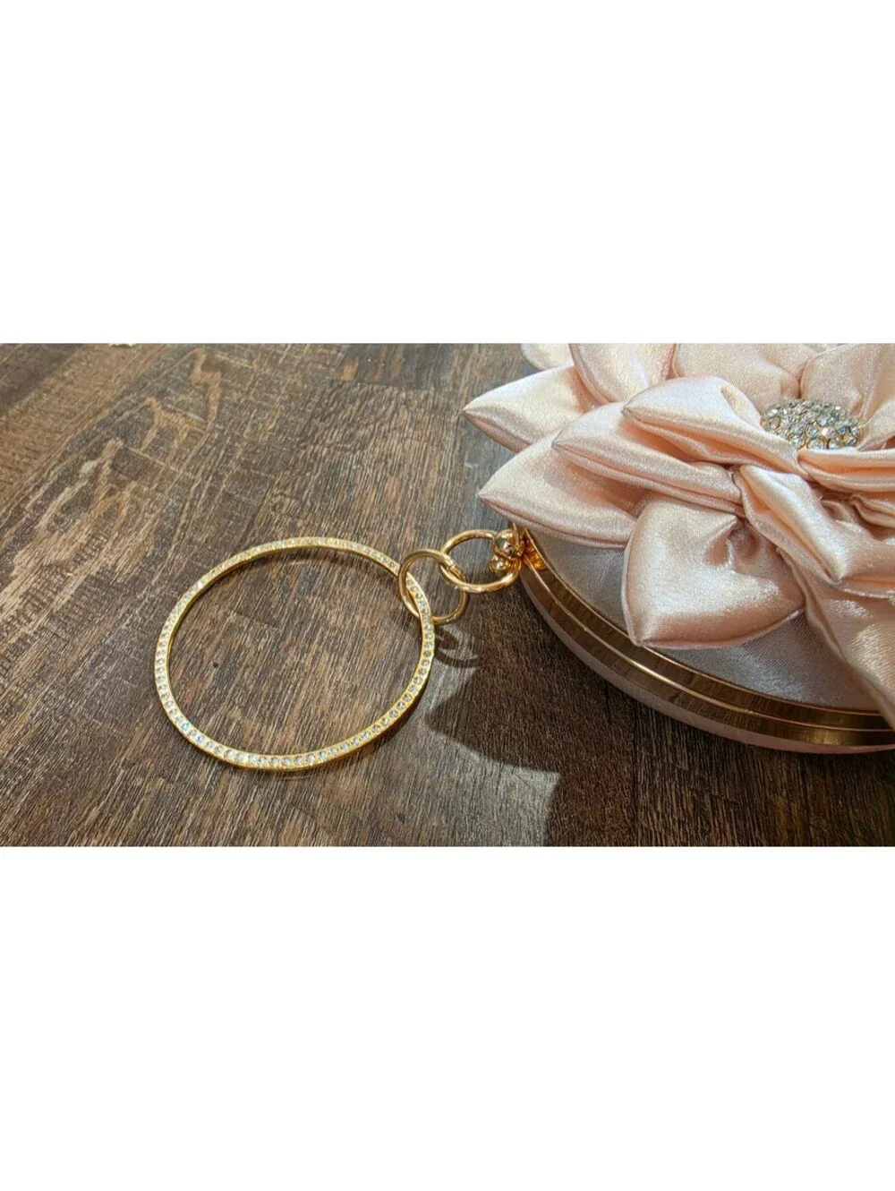 Elegant Satin Gold Sunflower Evening Clutch Bag with Chain Strap